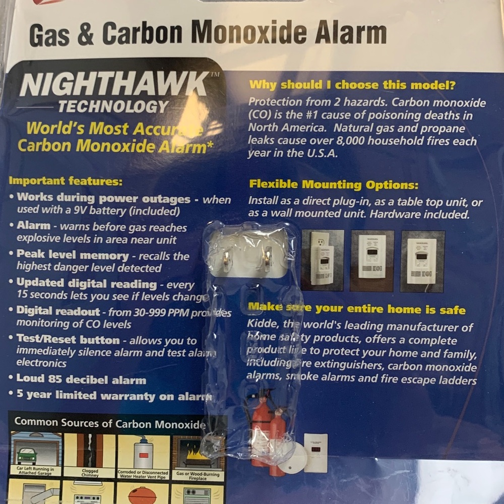 Kidde Gas & Carbon Monoxide Alarm with Digital Display - Picture 5 of 9